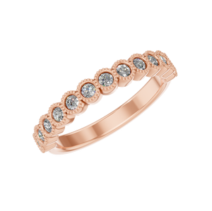 2025 Trending IGI Lab Grown Diamond Stacking Eternity Band 14K Conjunto de bisel de oro sólido Anillo de bodas Minimalista fabricado en India - Product Image 5