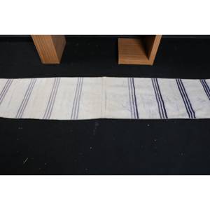 Tapis en laine gris blanc moderne 1.6x8.1 pieds classique turc Patchwork Design fait à la main 10mm Latex Rectangle couloir adolescents tapis de chambre - Product Image 3