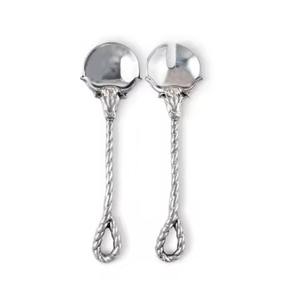 Cuillères à servir en argent (lot de 2) pour la cuisine et la salle à manger à la maison et à l'hôtel - Product Image 1