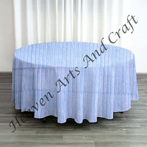 100% coton main bloc impression nappe douane imprimé bio écologique fabricant de linge de table commande en gros de l'Inde - Product Image 3