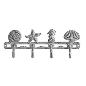 Classic Design Seashell Metal Wall <b>Hooks</b> <b>White</b> Washed for Home Living Room Decorations <b>Coat</b> Hat Keys <b>Hooks</b> Handmade - Product Image 4