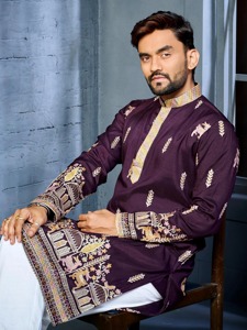 Ensemble de vêtements traditionnels ethniques modestes pour hommes Shalwar Kameez, confection haut de gamme, couture confortable, tissu en coton - Product Image 6