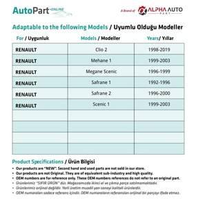 ฝาครอบฝากระโปรงหน้าสำหรับรถยนต์เรโนลต์ - Product Image 2