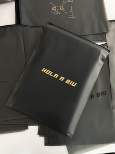 Tùy chỉnh Matte/Frosted phân hủy sinh học bao bì nhựa dây kéo túi xách, t Áo sơ mi đồ bơi Zip khóa Quần áo túi với logo - Product Image 6