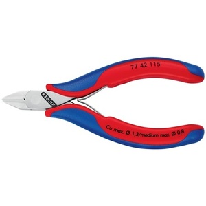 Cortadores Laterales Electrónicos KNIPEX de 115 mm de Longitud, Forma 4, Acabado Pulido Espejo, Mangos Multicomponentes, Cuchillos y Herramientas Premium - Product Image 5