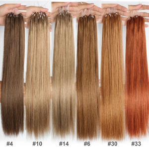 <span class=keywords><strong>Extensions</strong></span> de cheveux micro anneaux de qualité supérieure, micro boucles, 100% cheveux vierges russes naturels - Product Image 2