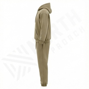 Conjunto de Sudadera con Capucha y Pantalones Deportivos Extra Grandes Personalizados, Chándales Holgados de Gran Peso para Hombre, Estilo Urbano, Color Personalizado - Product Image 3