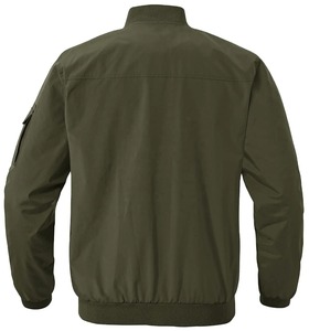 Chaqueta de bombardero de béisbol con logotipo bordado personalizado para hombre, chaqueta de satén informal OEM de calle alta con cuello levantado, lona, venta al por mayor, Invierno - Product Image 6