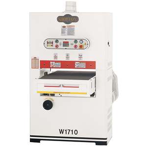 Ponceuse à bande large de 24 pouces, 10 CV, qualité industrielle, électrique et pneumatique, pour bois et métal, avec affichage numérique - Product Image 1