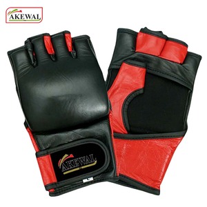 Mma ถุงมือมวยหนังวัวสำหรับผู้ใหญ่กันน้ำการฝึกอบรมศิลปะการต่อสู้ที่มีโลโก้ตามสั่งและสีแบบไทย - Product Image 3