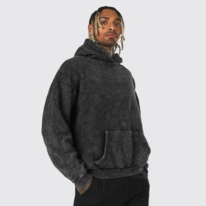 Manufacturer's Hot Quality Customized Regular Fit Pullover Hoodies Men Heavy <b>Weight</b> <b>Blank</b> Washed Fleece Winter Solid Custom Logo - Product Image 1