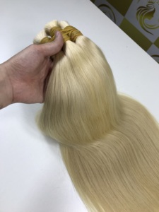 ผมต่อผมบริสุทธิ์จาก Remmy สีบลอนด์พรีเมี่ยมผมตรงนุ่มสุขภาพดี - Product Image 2