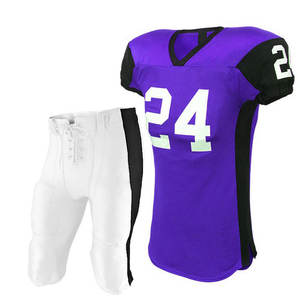 Uniforme de football américain à séchage rapide sublimé uniforme de football américain de couleur unie de style différent - Product Image 1