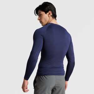 GA Navy Compression <b>Long</b> <b>Sleeves</b> Slim Fit Men's <b>Undershirts</b> - Product Image 2