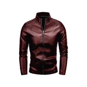 Men <b>Leather</b> Men's Vintage <b>Winter</b> <b>Leather</b> <b>Jacket</b> - Product Image 3