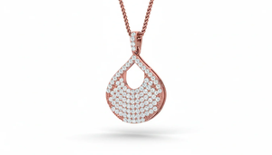 Pendentif moderne en diamant taillé brillant, or 18 carats, diamant naturel, 96 pierres, certifié IGI, bijoux fins de luxe tendance pour femmes - Product Image 3