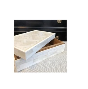 Caja de incrustaciones de hueso de nácar, joyería decorativa, caja de incrustaciones de hueso de alta calidad para color hueso natural - Product Image 1