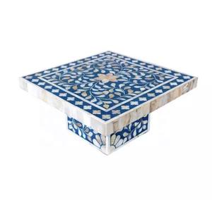 Support à gâteau carré incrusté de nacre, petite taille, vaisselle pour gâteau, lavage à la main uniquement - Vente chaude - Product Image 1