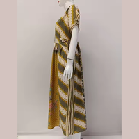 Vestido Casual de Rayón con Estampado Floral para Mujer, de Alta Calidad, Manga Corta, Largo hasta la Rodilla, Cintura Elástica, Elegante y Suave, para Verano