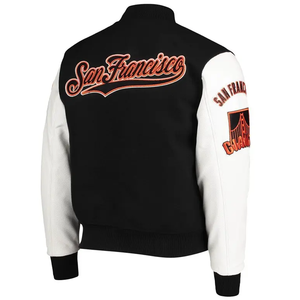 Blouson Bomber Homme Personnalisé en Laine/Polyester, Séchage Rapide, Coupe-Vent, Broderie Chenille, Tenue Décontractée Hiver, Style Urbain - Product Image 2