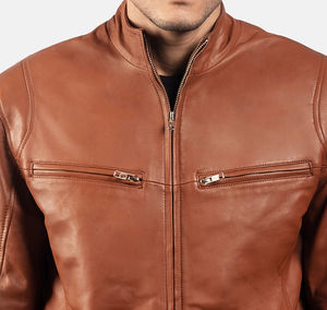 แจ็กเก็ตหนังผู้ชาย, แจ็กเก็ตหนังแฟชั่นลำลองขนาดใหญ่พิเศษสำหรับผู้ชาย - Product Image 5