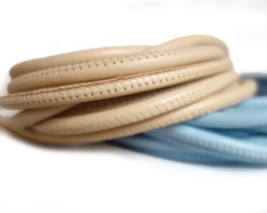 New Style Napa Leather Cord Findings Fluorescent Colors & Sizes Round with Stitched Decoration Hanging Wholesale Price - Product Image 3