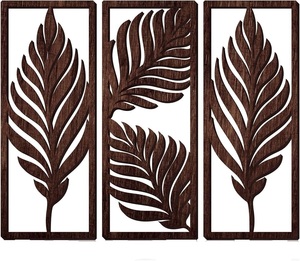 Décoration murale en métal Art mural abstrait Boho Décor moderne du milieu du siècle Art mural minimaliste - Product Image 1