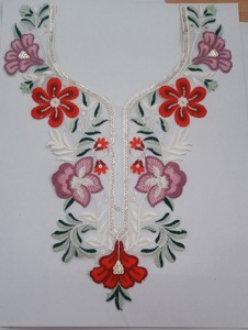 Appliques de collier de dentelle de broderie de luxe pour la décoration de vêtement diverses couleurs et conceptions - Product Image 6