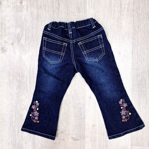 กางเกงยีนส์ผ้าเดนิมปะสำหรับเด็ก (212ปี) กางเกงผ้าฝ้ายขาตรงสำหรับกลางแจ้งที่ทันสมัยโดยงานฝีมือ - Product Image 5