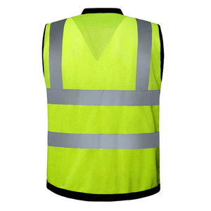 Gilet de sécurité unisexe de qualité supérieure avec fermeture éclair et poches utilitaires, vêtement d'extérieur respirant en coton et laine pour les chantiers de construction - Product Image 2