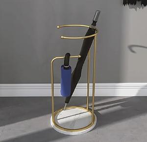 Porte-parapluie design simple en métal avec finition argentée brillante, parfait pour les hôtels et les halls de maison, les articles de décoration intérieure - Product Image 2