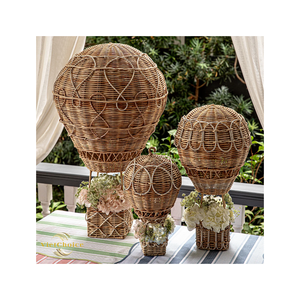 Decoración de Globo Aerostático de Ratán Hecho a Mano para Bodas y Decoración del Hogar - Product Image 6