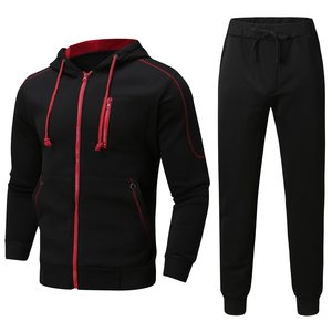 Conjuntos Deportivos de Forro Polar con Capucha para Hombre, Color Sólido, Ropa Casual de Invierno, Dos Piezas, Poliéster/Algodón, Nueva Llegada al Por Mayor - Product Image 1