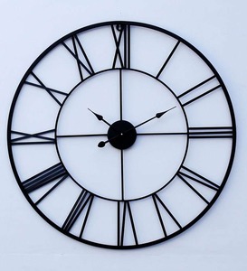 Black Roman Metal <b>Wall</b> <b>Clock</b> Unique Design Garden Faux Stone Quartz Outdoor Needle Modernneedle <b>Wall</b> <b>Clock</b> - Product Image 2