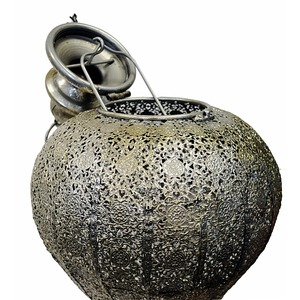 โคมไฟระย้าทรงสูงสไตล์ตะวันออกสุดแปลกใหม่ที่แขวนโลหะแบบชนบทขนาดใหญ่ที่แขวนของที่แขวนมีพื้นผิวเป็นค้อน - Product Image 3