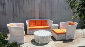 All-<b>Weather</b> 4 Piece May Outdoor Wicker Patio Furniture Set Cushion for Dining Park Farmhouse Apartment Use Available Color - Product Image 6