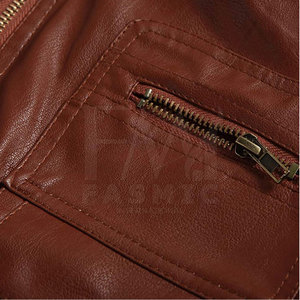 Best Selling Men's Cow Skin Leather Jacket <b>Stand</b> Collar High Street Style Waterproof Windproof Customizable for Winter Outdoor - Product Image 5