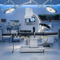 Table d'opération chirurgicale électrique CH-T200 à quatre commandes, translation longitudinale, en acier inoxydable 304, table de bloc opératoire pour radiographie