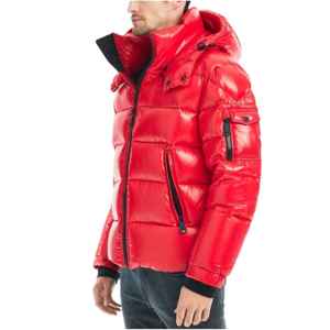 Veste d'hiver pour hommes avec logo personnalisé, veste matelassée pour jeunes et adultes, veste bomber chaude d'hiver, toile brillante, style streetwear, veste matelassée pour - Product Image 6