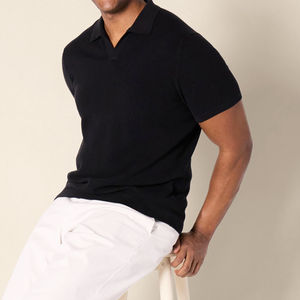 เสื้อยืดผู้ชาย แขนสั้น ผ้าถัก แฟชั่น สกรีนโลโก้ได้ แห้งเร็ว ระบายอากาศดี กันยับ สตรีทแวร์ ลำลอง ผ้าฝ้าย 100% คุณภาพสูง - Product Image 2