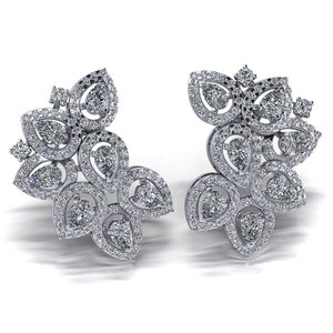 Lab Grown Diamond Jewelry for Women 10k/14k/18k White <b>Gold</b> 4 Claw Moissanite Stud <b>Earrings</b> Designed Price in - Product Image 4