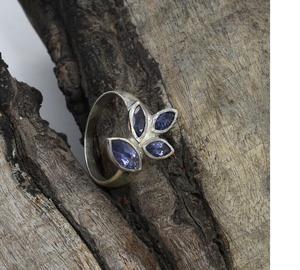 Natural Iolite Gemstone <b>Ring</b> Handmade in 925 Sterling Silver Elegant Minimalist <b>Statement</b> <b>Ring</b> for Women Solid Silver Jewelry - Product Image 4