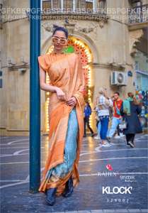 ชุดโชลี่สไตล์ซารีปากีสถานพิมพ์ลายดิจิทัลผ้าไหมจอร์เจีย - Product Image 5