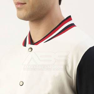 Meilleures ventes Veste Letterman à col montant automne-hiver pour homme Vêtements de mode à séchage rapide - Product Image 5