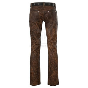 Pantalons en cuir pour hommes, fabriqués au Pakistan, meilleur prix, dernier design 2025, haute qualité, respirant, léger, décontracté, foncé, plat - Product Image 2