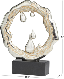 Escultura decorativa abstracta de metal de aluminio Acento de decoración moderna para el hogar - Product Image 1