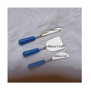 Ensemble de fromage 3 pièces de style tendance avec poignée en résine personnalisée meilleur vendeur couverts en acier inoxydable vaisselle fourchette à beurre - Product Image 2