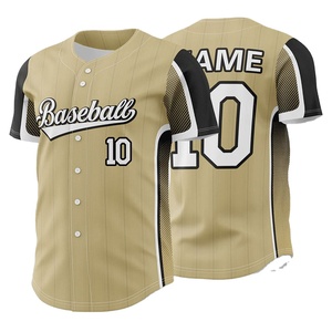 Maillot de baseball professionnel pour homme, imprimé par transfert thermique, 100 % polyester, personnalisable, grandes tailles, séchage rapide, respirant, haute qualité - Product Image 2