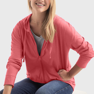 Dernier modèle de sweat à capuche pour femme à manches longues avec fermeture éclair, style streetwear, col à capuche - Product Image 4