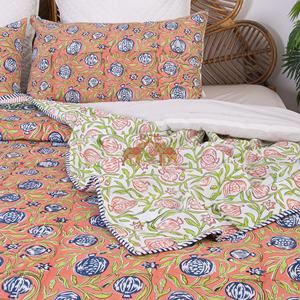 Nueva Colección al por Mayor, Mantas Dobles de Algodón Hechas a Mano con Estampado Floral, Mantas de Lana Dohar, Nuevas Llegadas de la Colección - Product Image 2